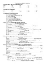English Worksheet: Present Simple vs. Present Continuous