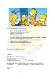 English Worksheet: The Simpsons episode