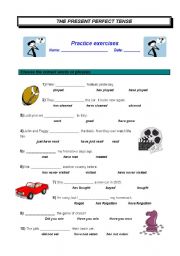 English Worksheet: present perfect practise exercises