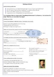 English Worksheet: Madonna: Something to Remember