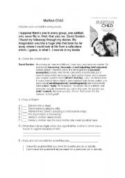 English Worksheet: Martian child