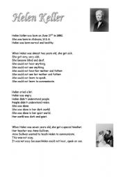 English Worksheet: Helen Keller (7 pages)