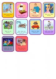 Present Simple and Continuous-activity cards