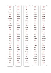 English Worksheet: Vowels + r