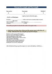 English worksheet: Past perfect simple and past simple