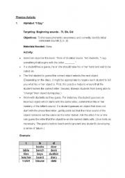 English Worksheet: Phonics Game - Beginning Sounds