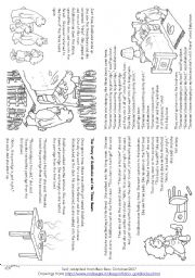 English Worksheet: The story of Goldilocks (Mini Book)