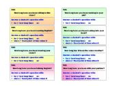 Present Perfect with for and since - activity cards, walkaround