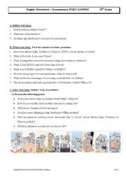 English Worksheet: Robo Sapiens - While Watching Activities