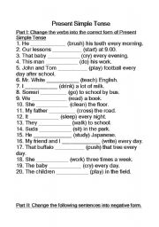 English Worksheet: Present simple