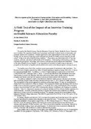 English Worksheet: test field