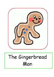 English Worksheet: Gingerbread Man Flaschcards