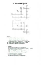 English worksheet: Climate in Spain