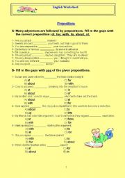 English Worksheet: Prepositions