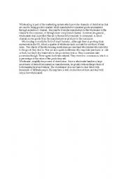 English Worksheet: wholesaling