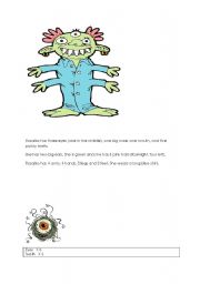 English Worksheet: describing monsters