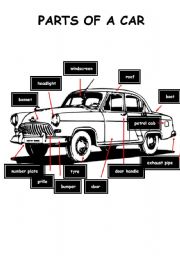 English Worksheet: PARTS OF A CAR