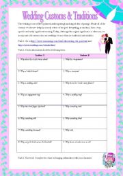 English Worksheet: Wedding Customs & Traditions