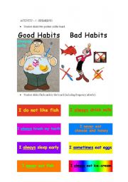 English Worksheet: Habits