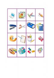 English worksheet: School supplies