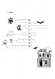 English worksheet: Halloween activity for kids - page 2