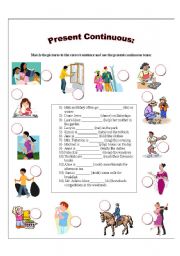 English Worksheet: Gerund