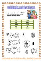 English Worksheet: GOLDILOCKS (Part 1)