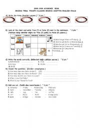 English worksheet: 4 th secon term second exam