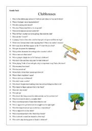 English worksheet: South Park - Clubhouses