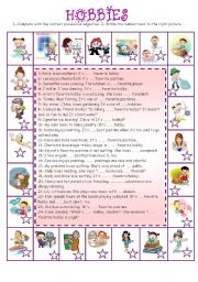 English Worksheet: Hobbies (3) 