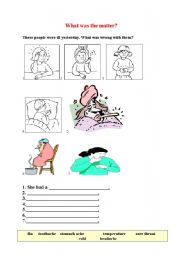 English worksheet: Health problems