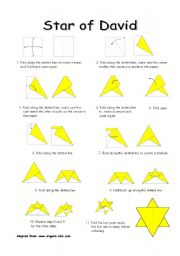 Star of David reading and origami