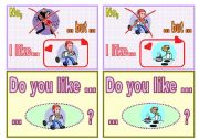 English Worksheet: Speaking-chain cards set 1