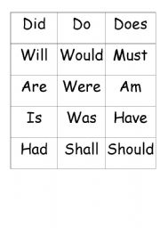 English Worksheet: Auxiliaries GAMES - 3 games in 1 printable.