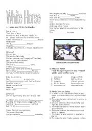 English Worksheet: White Horse