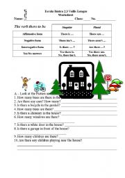 English Worksheet: There is/there are