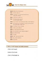 English Worksheet: Test - Personal Information