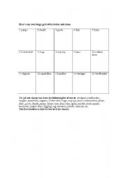 English Worksheet:  BINGO CLOTHES 