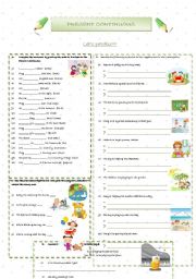 English Worksheet: Present Continuous