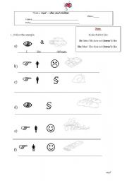 English worksheet: Likes and Dislikes