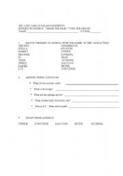 English Worksheet: THEME THE FILM: OVER THE HEDGE