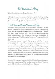 English Worksheet: Valentines Day