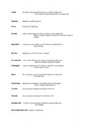 English Worksheet: match the words with definitions