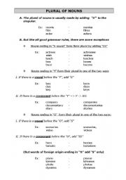 English worksheet: Plural of nouns