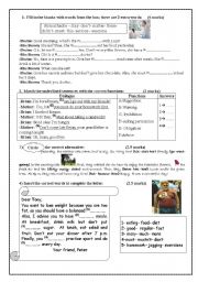 English Worksheet: testing gram&vocab