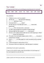 English Worksheet: Your career