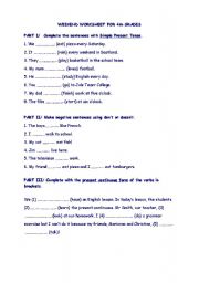 English worksheet: Worksheet about tenses