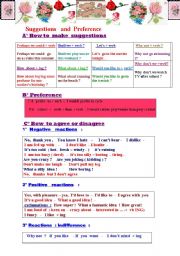 English Worksheet: Suggestions - Preference - Agreeing and disagreeing :lots of pictures