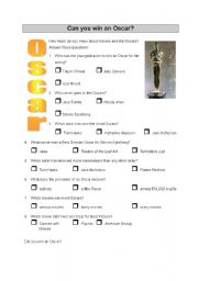 English Worksheet: Quiz - Can you win an Oscar?