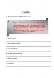 English worksheet: To Be